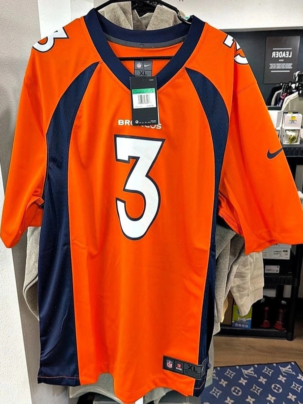 Nike Denver Broncos Russell Wilson #3 On-Field jersey Orange & Blue XL
